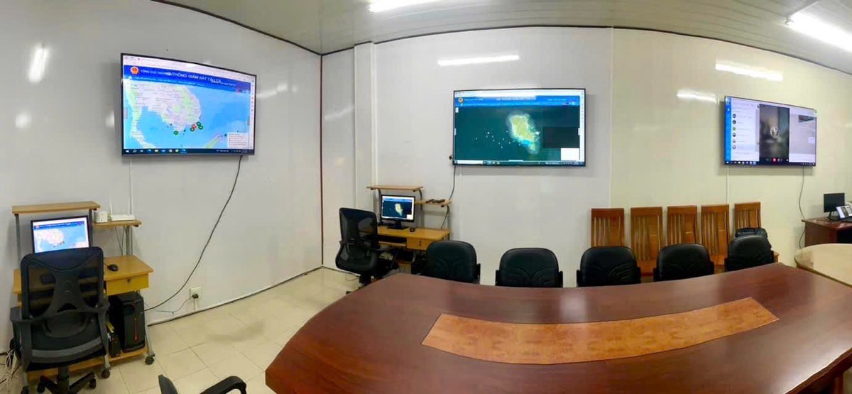 Trung tâm giám sát tàu cá tỉnh Bình Thuận. Ảnh: Phạm Duy