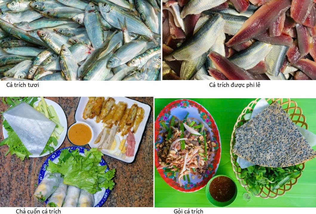 gen-n-Cá trích và món ăn từ cá trích. (Ảnh Quang Nhân)