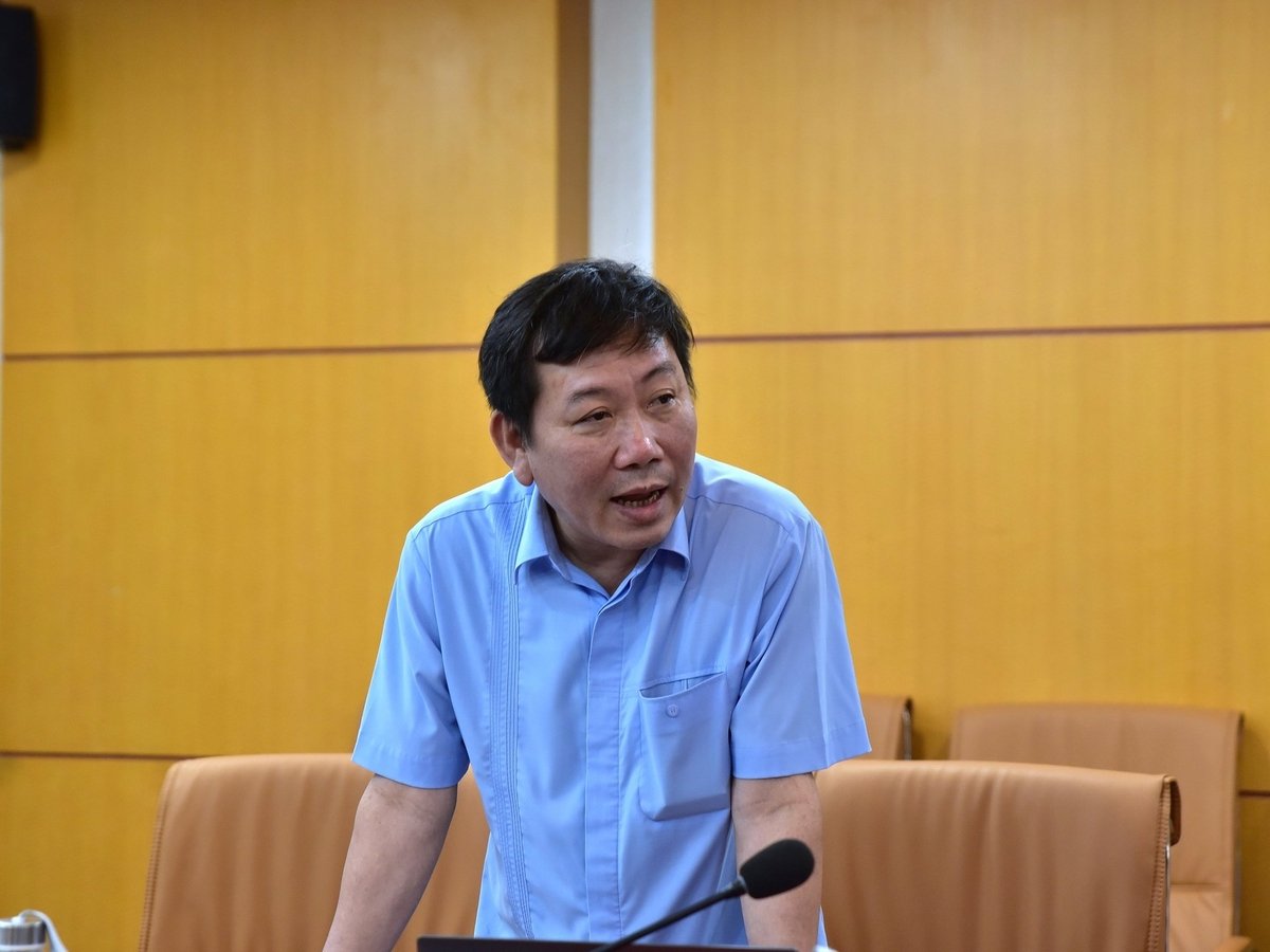 TS Nguyễn Đỗ Anh Tuấn, Vụ trưởng Vụ Hợp tác quốc tế, phát biểu tại cuộc họp. Ảnh: Kiều Chi. 
