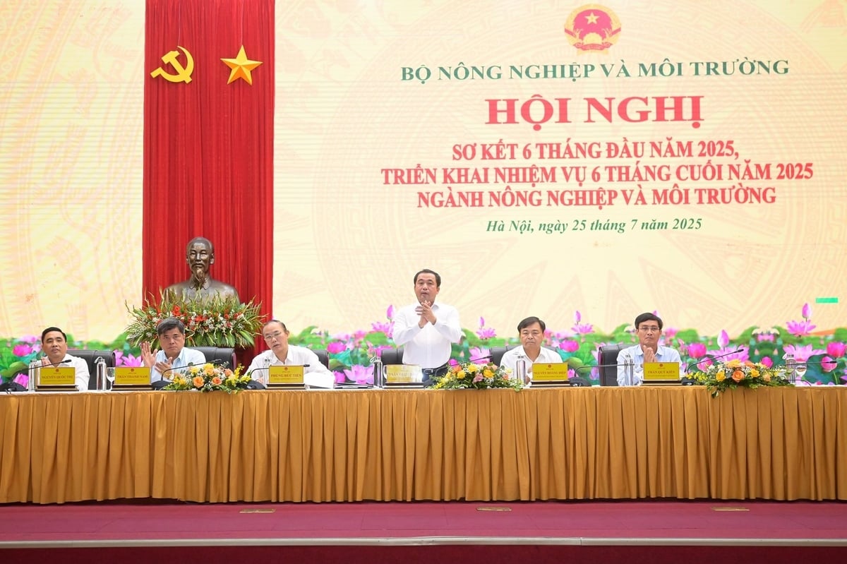 Bộ Nông nghiệp và Môi trường tổ chức Hội nghị sơ kết 6 tháng đầu năm, triển khai nhiệm vụ 6 tháng cuối năm 2025. Ảnh: Tùng Đinh.
