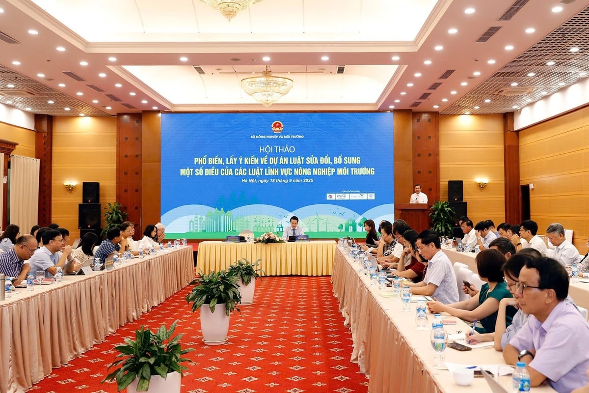 Đại diện các cục, vụ, hiệp hội, các doanh nghiệp, chuyên gia tham gia góp ý tại hội thảo. Ảnh: Khương Trung. 