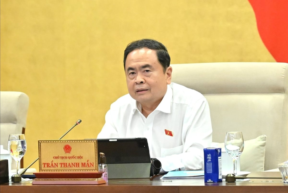 Chủ tịch Quốc hội Trần Thanh Mẫn nhấn mạnh đây là dự án luật quan trọng và kịp thời, thể hiện tinh thần tinh gọn bộ máy, hiệu lực, hiệu quả trong quản lý nhà nước. Ảnh: Quang Khánh.