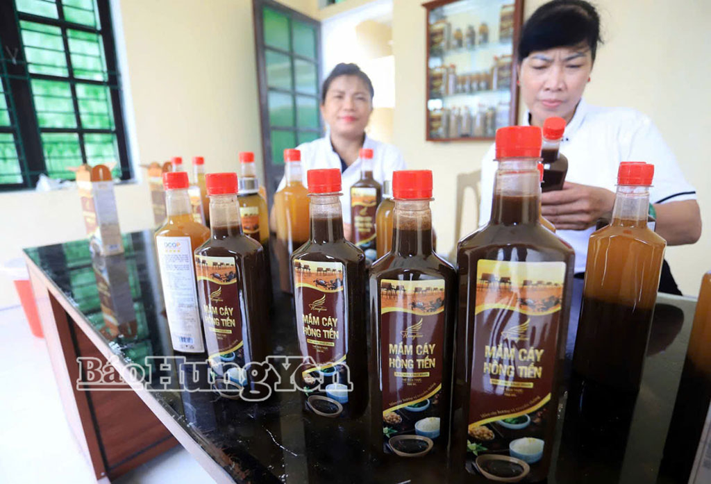 Sản phẩm mắm cáy Hồng Tiến được chứng nhận OCOP hạng 4 sao.