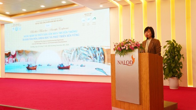 Bà Lê Thị Thục – Phó Giám đốc Sở Khoa học và Công nghệ thành phố Đà Nẵng phát biểu khai mạc Hội thảo