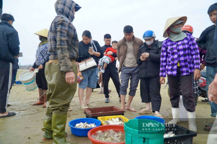 Hải sản được bày bán ngay bãi cát. Ảnh: HD