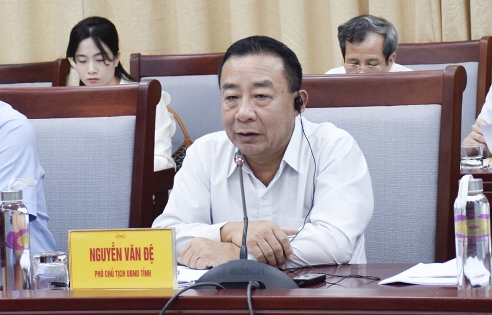 Ông Nguyễn Văn Đệ, Phó Chủ tịch UBND tỉnh Nghệ An nhấn mạnh tầm quan trọng của dự án. Ảnh: PT.