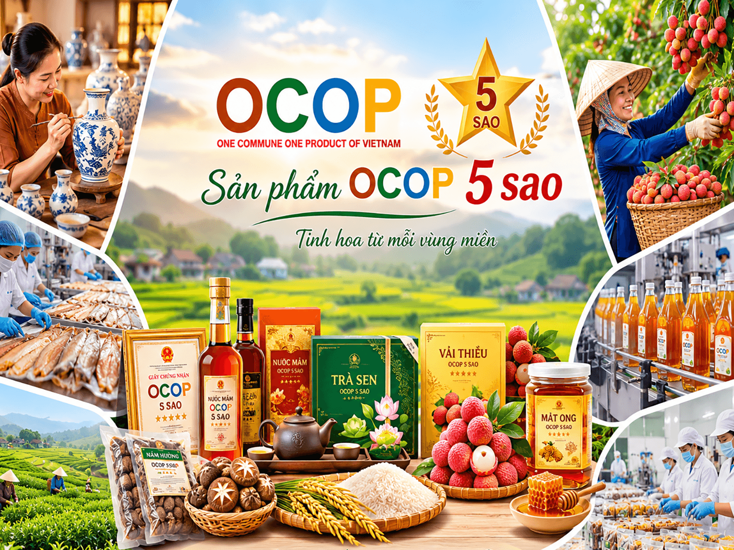 Chương trình Mỗi xã một sản phẩm (OCOP) đang đứng trước một bước ngoạt lớn nhằm giải quyết bài toán “lạm phát” sao vàng. Ảnh minh họa